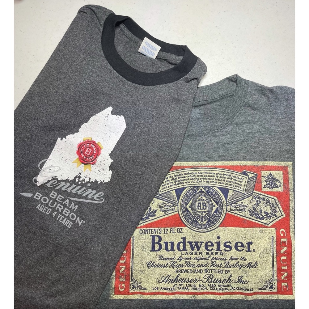 Budweiser & Jim Beam Small Brand new t-shirts